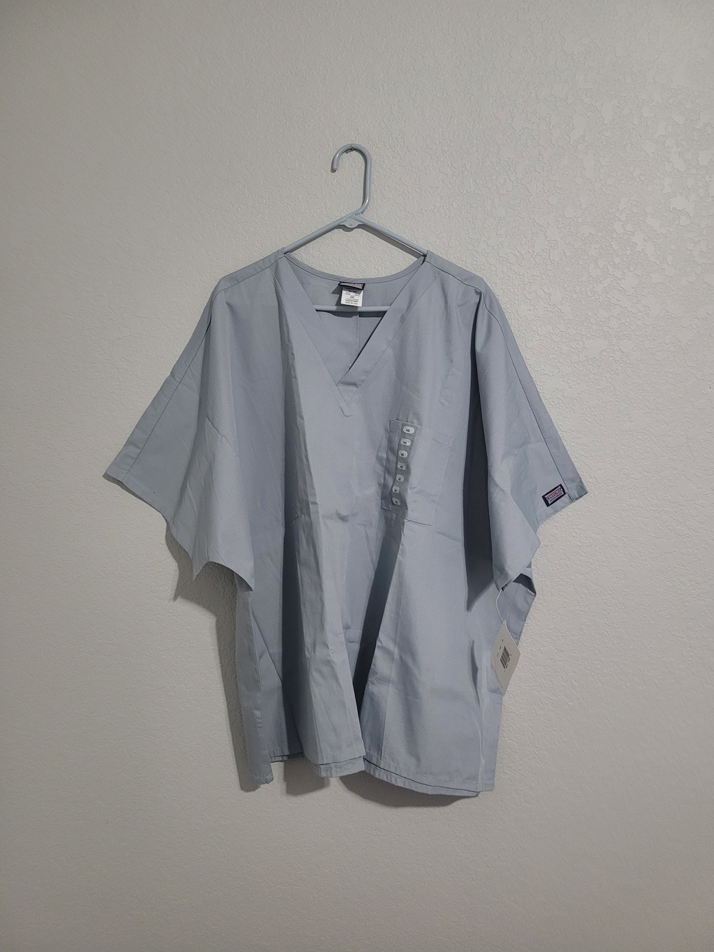 Cherokee Workwear Authentic Scrub Top 4XL Grey Style 4777 V-Neck NWT Medical